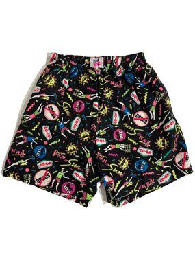 Vintage 1990s "Really Me" Actionware Anti Drug Party Shorts Large All Over Print